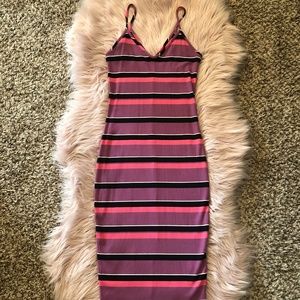 Express Ribbed Knit Midi Dress